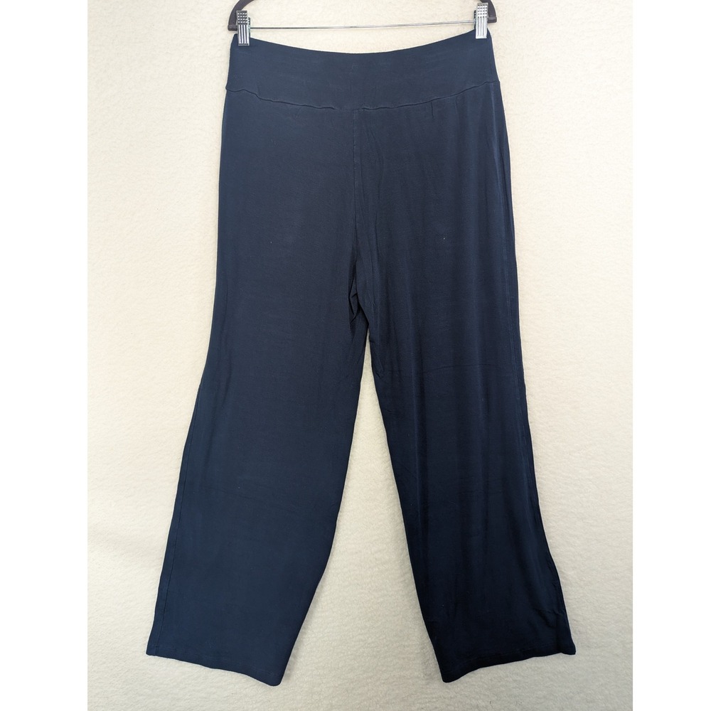 Me By Emme Womens Wide Leg Lounge Pants Comfort Casual‎ Dark Blue Size L